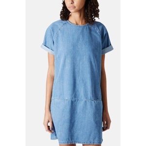 Topshop MOTO | Blue Denim/Chambray Shift Dress